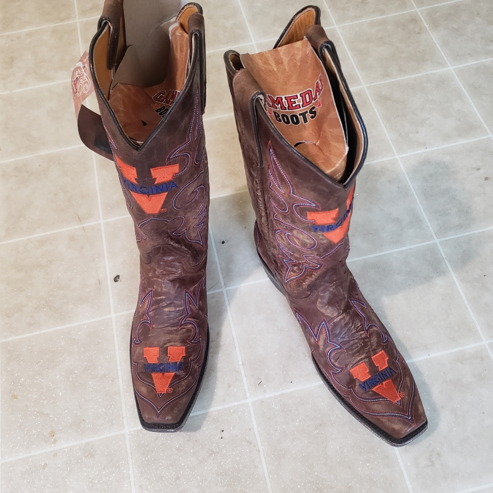 Authentic University of Virginia cowboy boots